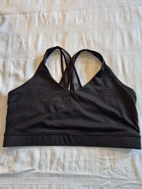 Aviva women's XXXL 3X black lounge bra   no padding EUC
